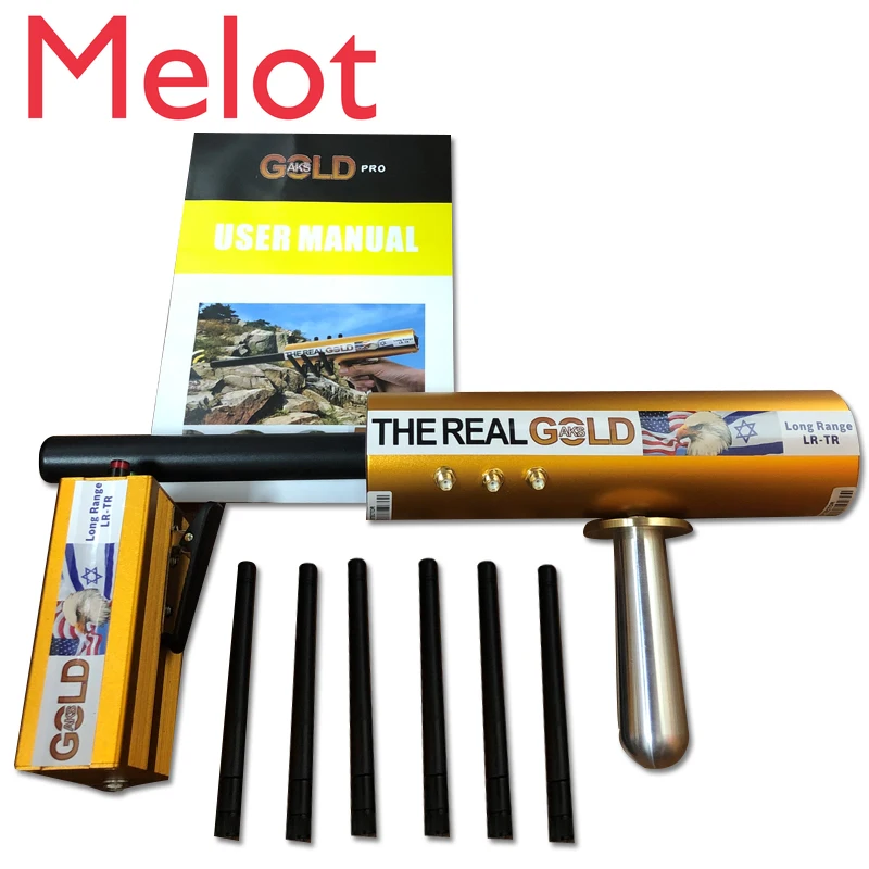 

2019 Real Gold AKS Long Range Metal Detector 6Antennas With Plastic Carry Case or Paper Box Detect Gold Silver Diamond