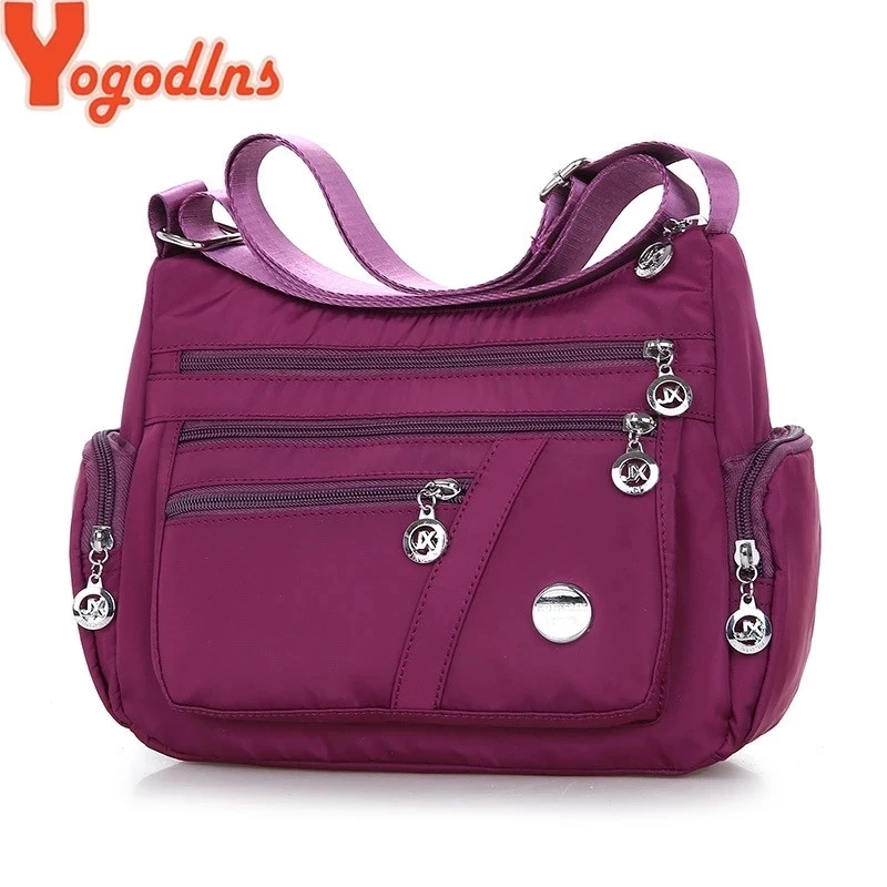 Yogodlns Oxford Waterproof Shoulder Bag Women Casual Crossbody Bag Multifunction Shopping