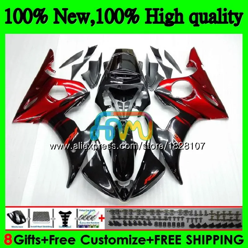 Корпус для YAMAHA YZF600 YZF красный огонь Горячие R6 600CC YZFR6 03 04 05 51BS образования легкой пены. 3 YZF 600 R 6 03-05 YZF-600 YZF-R6 2003 2004 2005 обтекатель