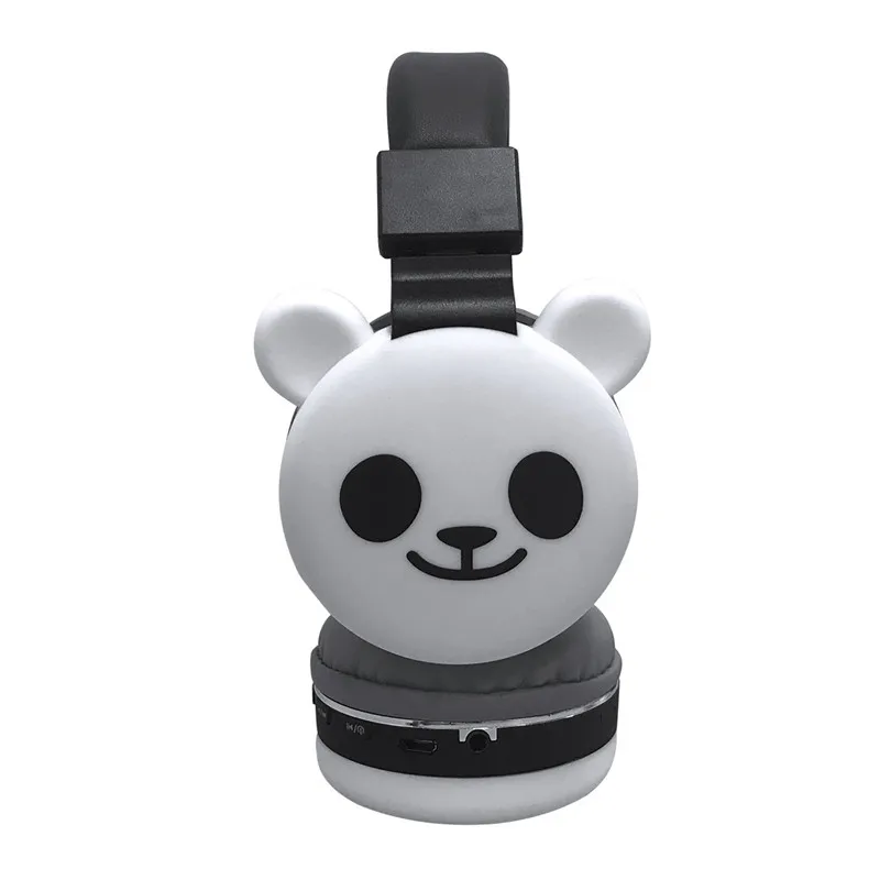 Cool Cartoon Bluetooth Headset 3D Black Cat Wireless Headphones Support FM Function Girl For iPhone Gift Music Stereo Headphones