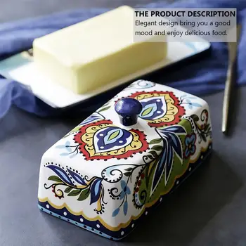 

1pc Food Container Butter Plate with Lid Household Tableware Storage Boxes