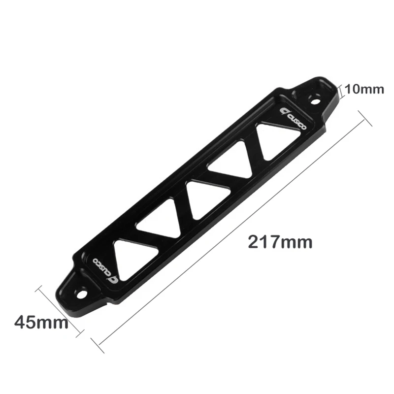 Крепление аккумулятора для автогонок фиксирующий кронштейн анодированное универсальное Крепление аккумулятора скобы из сплава для Honda Civic EK EG - Цвет: Черный