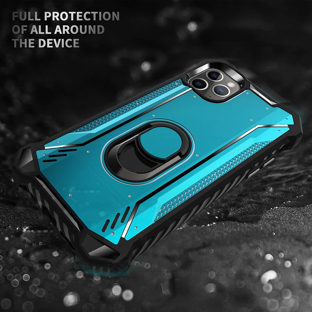 Чехол для iphone 11 Pro XS Max XR 6 6S 7 8 shockproo TPU Металл машинное кольцо магнитное всасывание Стенд чехол для iphone 4 в 1 чехол