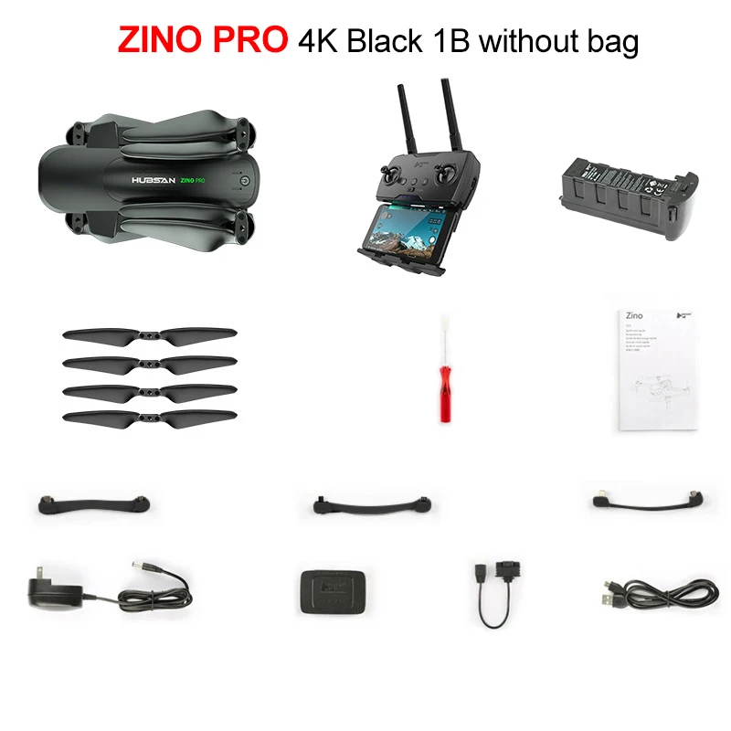 Hubsan Quadcopter ZINO PRO gps 5G Wi-Fi 4 км с видом от первого лица в формате 4K UHD, Камера 3-осевому гидростабилизатору Сфера панорамы Дрон Квадрокоптер с дистанционным управлением RT - Цвет: 1B without Bag