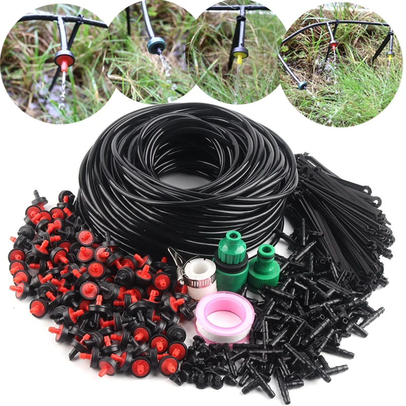 irrigation system kit 50~10Pcs Garden Water Connector 4/7mm 1/4'' Hose Barb Straight Connectors Micro Irrigation Sprinkler Accessories Watering Tools garden soaker hose kits