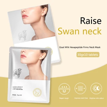 

10pcs/box Skin Care Spa Gel Brightening Neck Mask Wrinkle Resistant Firming Nourishing Salon Moisturizing Anti Aging Tighten