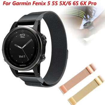 

26 22 20MM Watchband Strap for Garmin Fenix 5X 5 5S 3 3HR 6 6S 6X Pro Watch Quick Release Stainless steel strip Wrist Band Strap