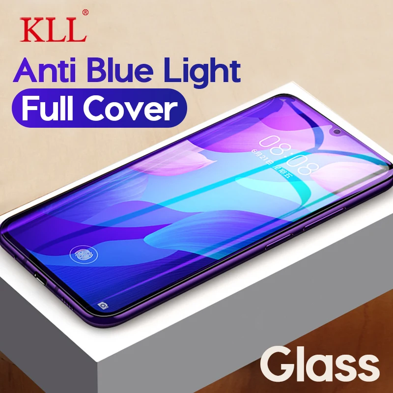 

2.5D Full Cover Anti-blue Light Tempered Glass for Huawei Nova 5 5i Pro 4 4e P Smart Z Plus Y9 Prime Y5 2019 Screen Protector