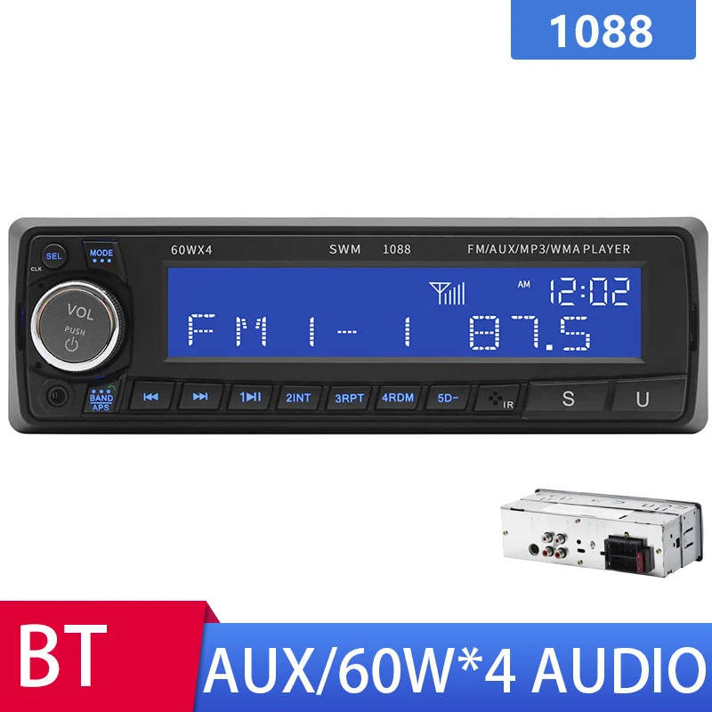 Автомобильный MP3 плеер с Bluetooth 12 в пост. Тока радио USB TF FM пультом дистанционного