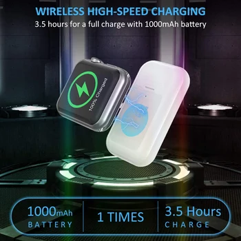 

Portable netic Wireless Charger for Apple Watch Travel Outdoor, 1000MAh Charger for Apple Watch Series 5/4/3/2/1/+