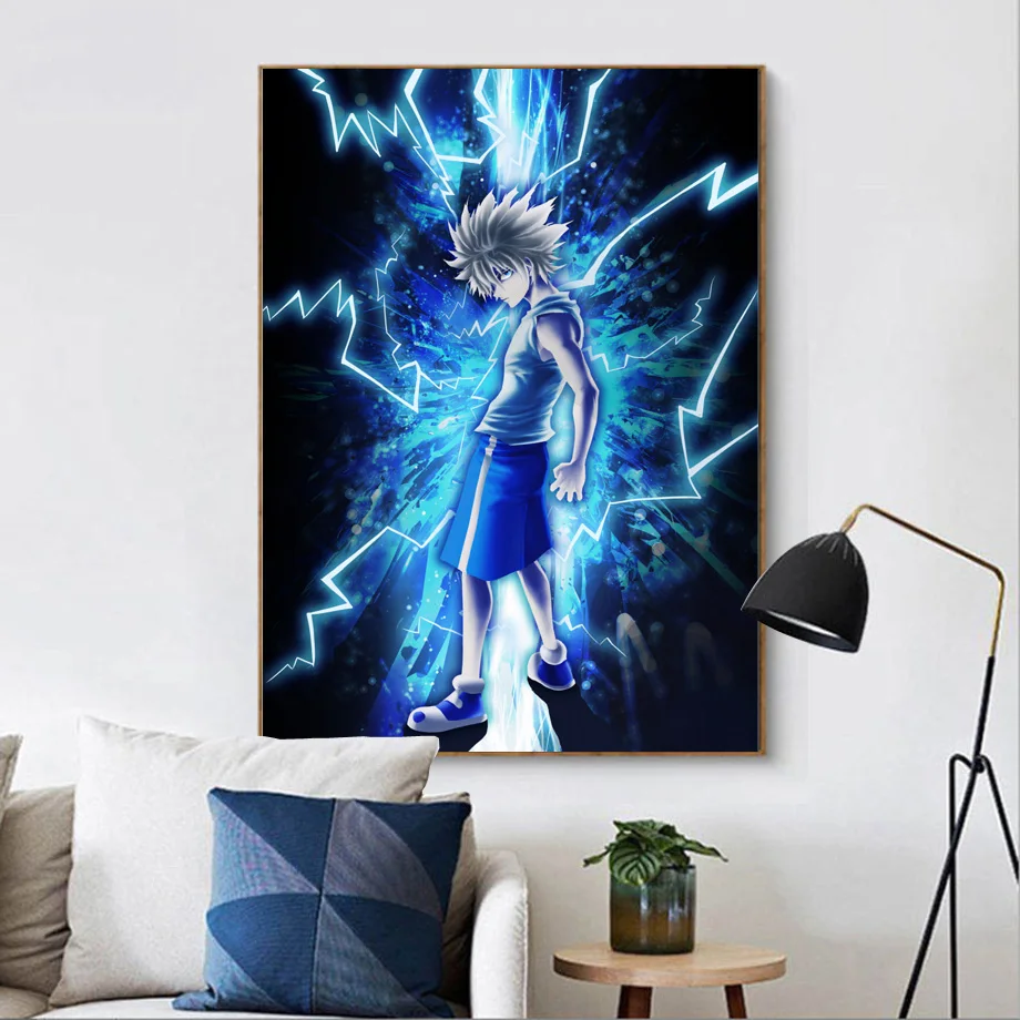 Anime Poster Hunter X Killua Zoldyck Kurapika Gon Freecss Hisoka Wall Canvas CoolPainting Kawaii Room Decor Decoration | Дом и сад