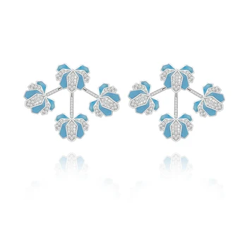 

Bride Talk Detachable One Piece Dual Purpose Multicolor Christmas Earrings Micro Paved Cubic Zircon Earring Fashion Jewelry Gift