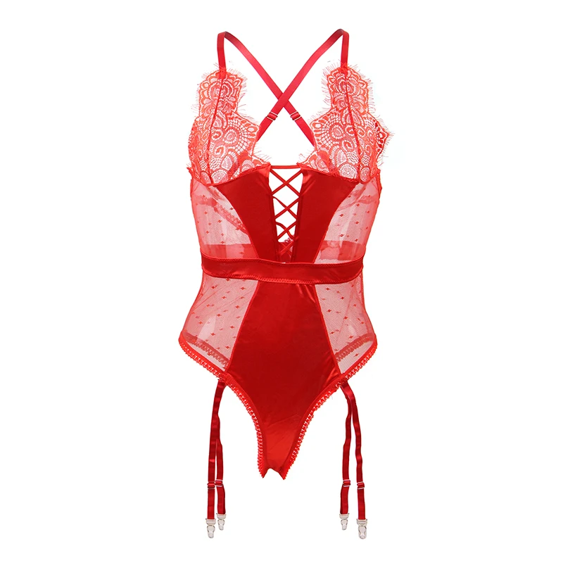 Comeonlover Sexy Body Deluxe Satin Lace Stitching Sexy