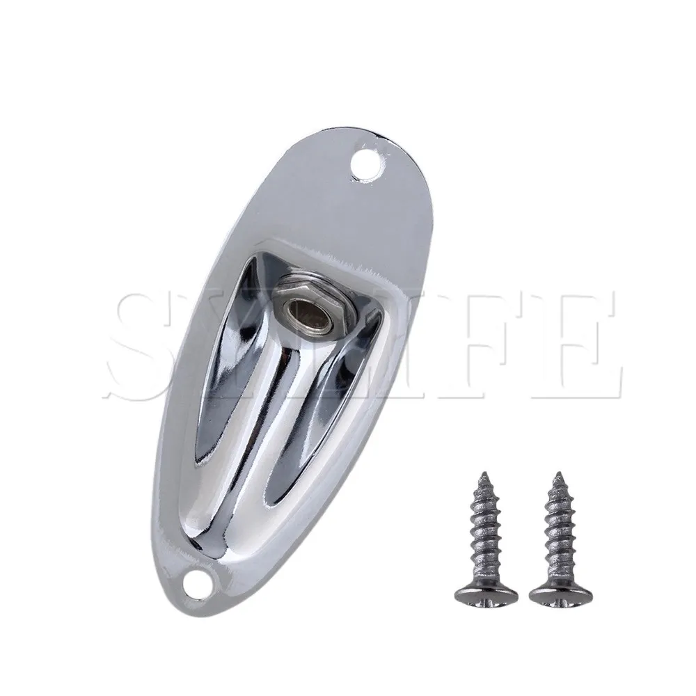 

Chrome Traditional Electric Guitar plated Output Plate Jack Socket