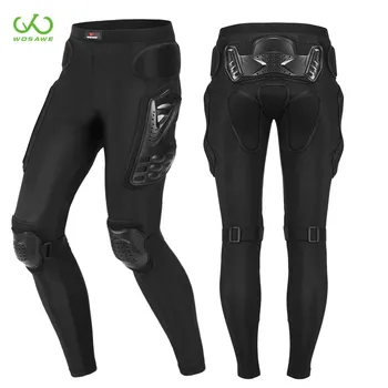 

WOSAWE Motorcycle Armor Pants Knee Crotch Hip Butt Protection Roller Skates Breathable MTB Motorbike Motocross Tight Trousers