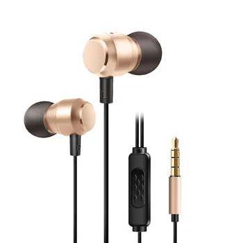 

Metal Wired Earphone 3.5MM Deep Bass Stereo Sport In-Ear Headphone With Mic Volume Control