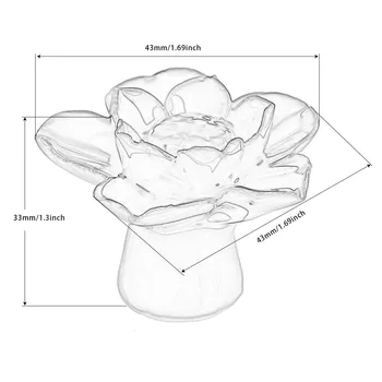 1set lotus flower Ceramic Knob Furniture Handles Wardrobe Door Pull Drawer Kitchen Cupboard Cabinet 43mm Home Decoration wscrew