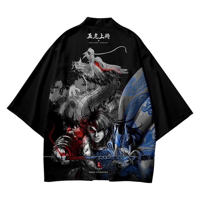Bebovizi Japanese Style Cat Samurai Kimono Streetwear Men Women Cardigan Japan Harajuku Anime Robe Anime Clothes 2020 Summer 1004