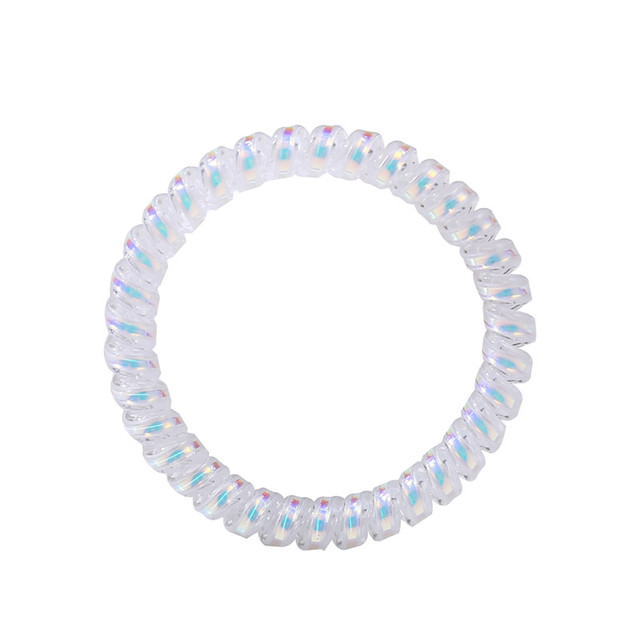 Silk Rainbow Scrunchies For Women Girls Gum Hair Tie 1PCS Hair Rope Rubber Bands Ponytail Hold Hair Accessories