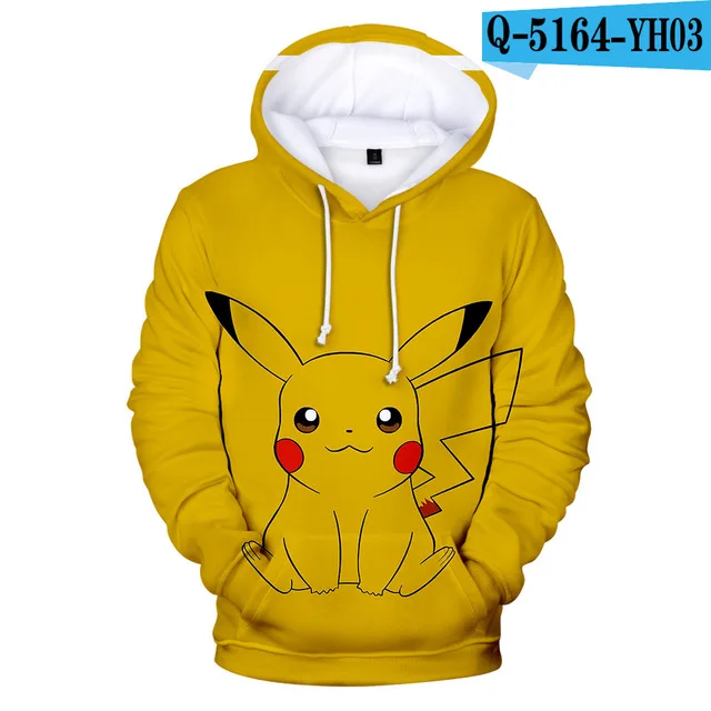 3-20 Years Hoodies Pokemon Umbreon Pikachu 3D Printed Hoodie Boys Girls Harajuku Sweatshirt Streetwear Jacket Coat Kids Clothes - Цвет: 3dwy-315