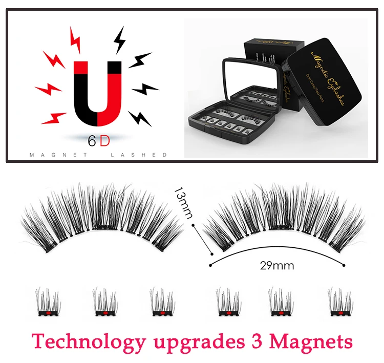 Магнитные накладные ресницы Natural Wispy 25 мм 3D искусственная норка Easy Fan Eye Lashes магнитные Накладные ресницы с 5 магнитами