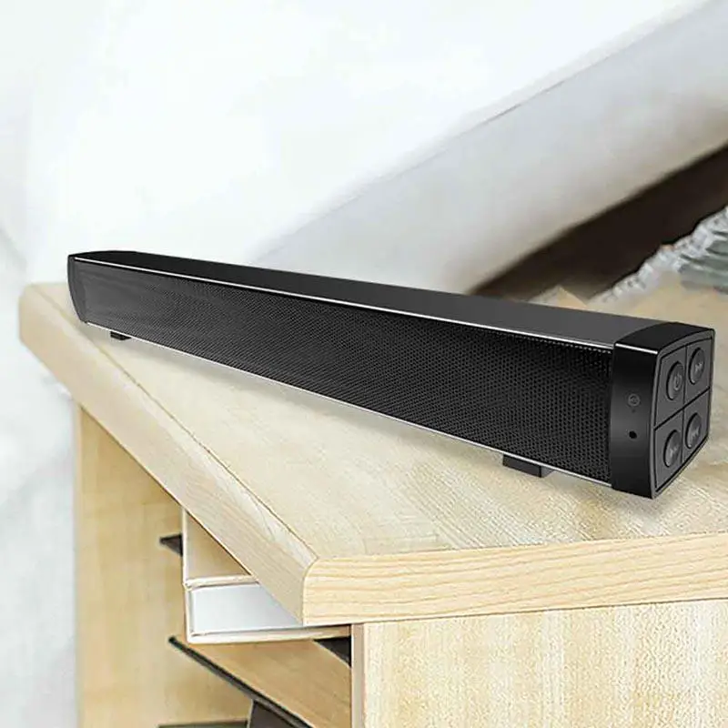 10 Вт беспроводной Bluetooth Саундбар стерео колонки Hifi домашний кинотеатр тв звуковая панель система объемного звучания AUX TF FM радио колонка