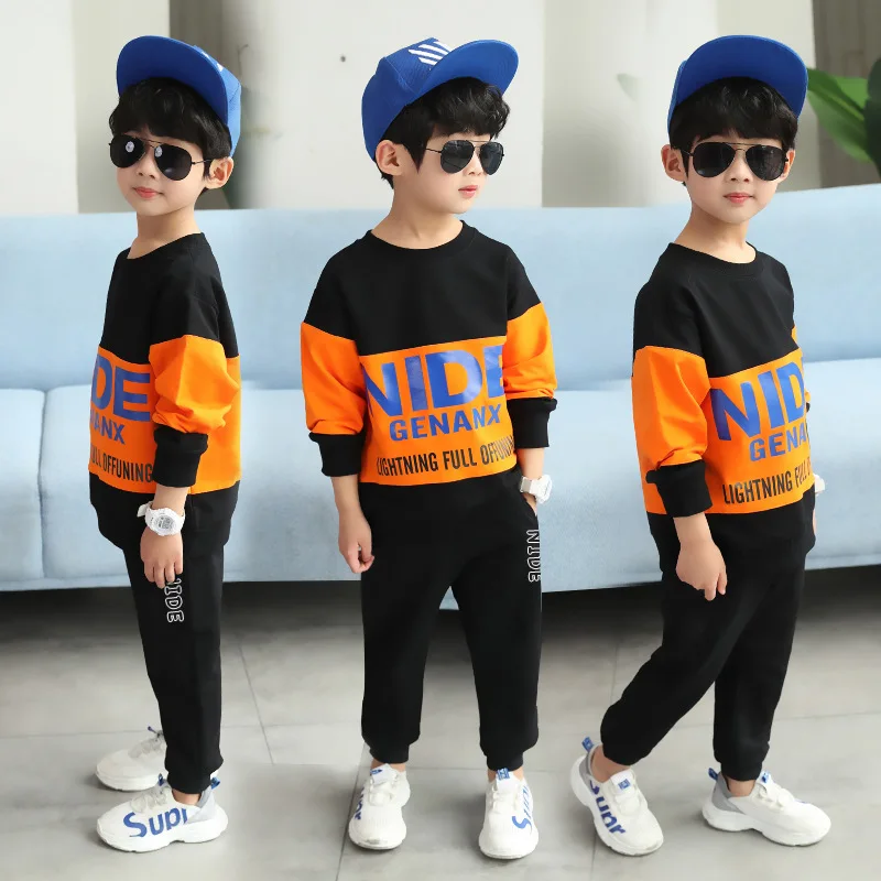

Childrenswear BOY'S Spring Set 2019 New Style Sports Children Spring Clothing Western Style Two-Piece Set Kids Clothes Fashion