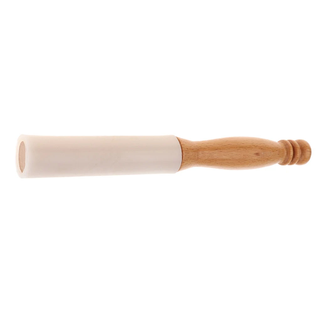 Rubber Mallet Stick Rod with Wood Handle Musical Pyramid Mallet Tool Singing Bowl Accessory