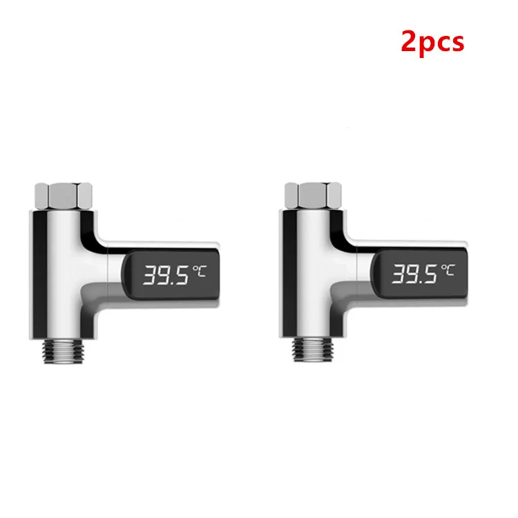 2pcs Xiaomi youpin светодиодный дисплей бытовой водный термометр для душа самогенерирующий измеритель температуры электроэнергии монитор для ухода за ребенком - Цвет: 2pcs