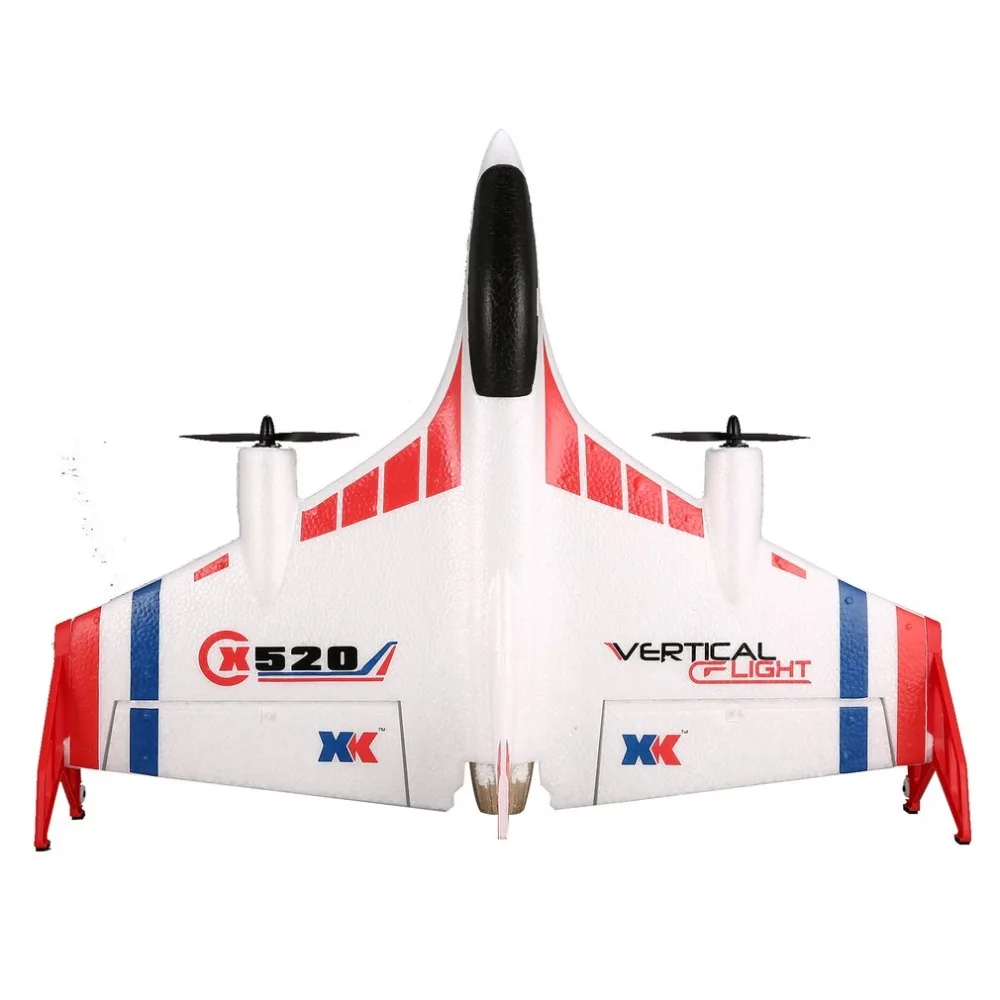 XK X520 RC 6CH 3D/6G RC самолет VTOL вертикальный взлет земли дельтавидное крыло RC Дрон фиксированное крыло самолет игрушка с режимом светодиодный индикатор переключателя