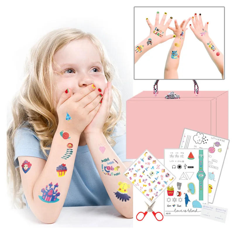 

Children Gift Box Tattoo Sticker South Korea Model Princess Nail Sticker Safe Environmentally Friendly Children GIRL'S Birthday