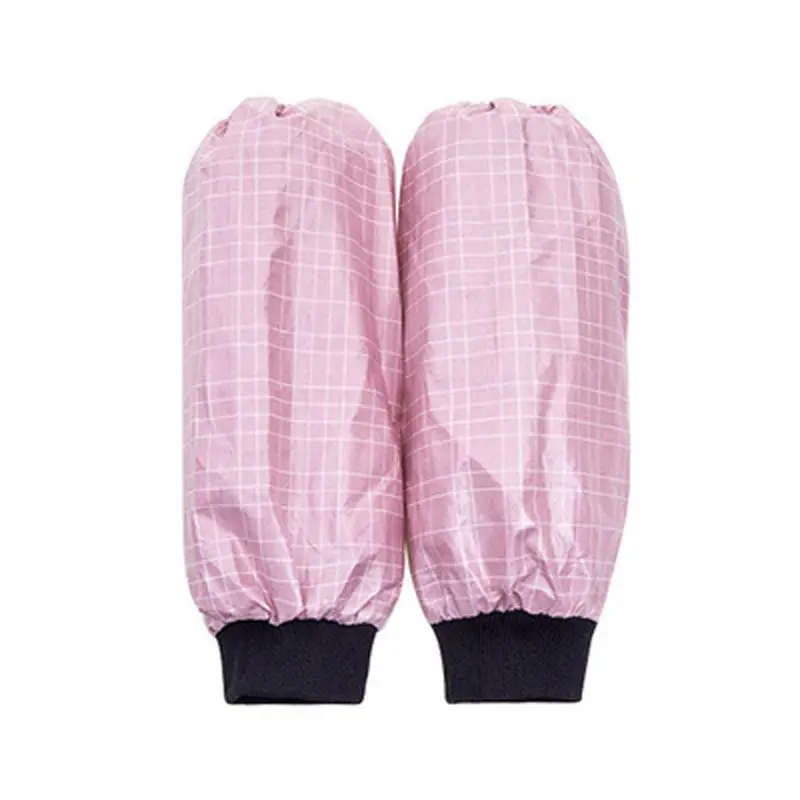 Pink Plaid Женские чистящие рукава эластичные манжеты нарукавники бытовые противообрастающие водонепроницаемые E65B - Цвет: Pink Plaid