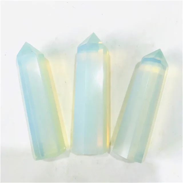 1pcs Natural High Quality Crystal Opal Stone Tower Healing Wand Milk White  Gem Point For Home Decoration - Stones - AliExpress