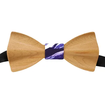 

Wooden Bow Tie Top-grade Quality Men's Business Wedding Banquet Nightclub Groom Classic Trendy Gifts Wood Bowtie Adjustable