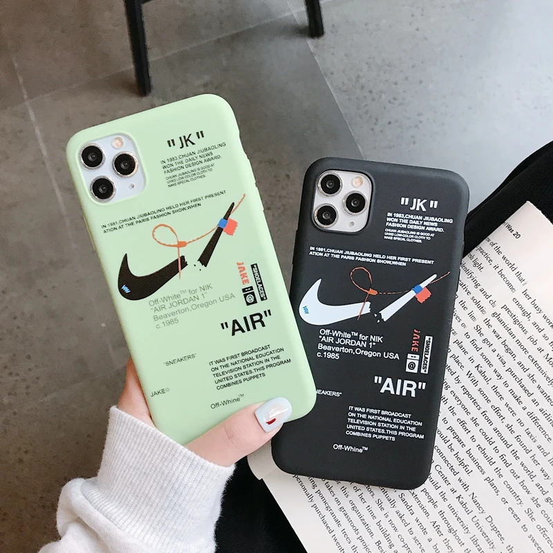 

New tide brand tags soft Silicon Phone Case For Etui iPhone 11 Pro Xs MAX XR X 7 8 plus 8plus luxury Non-slip back cover coque