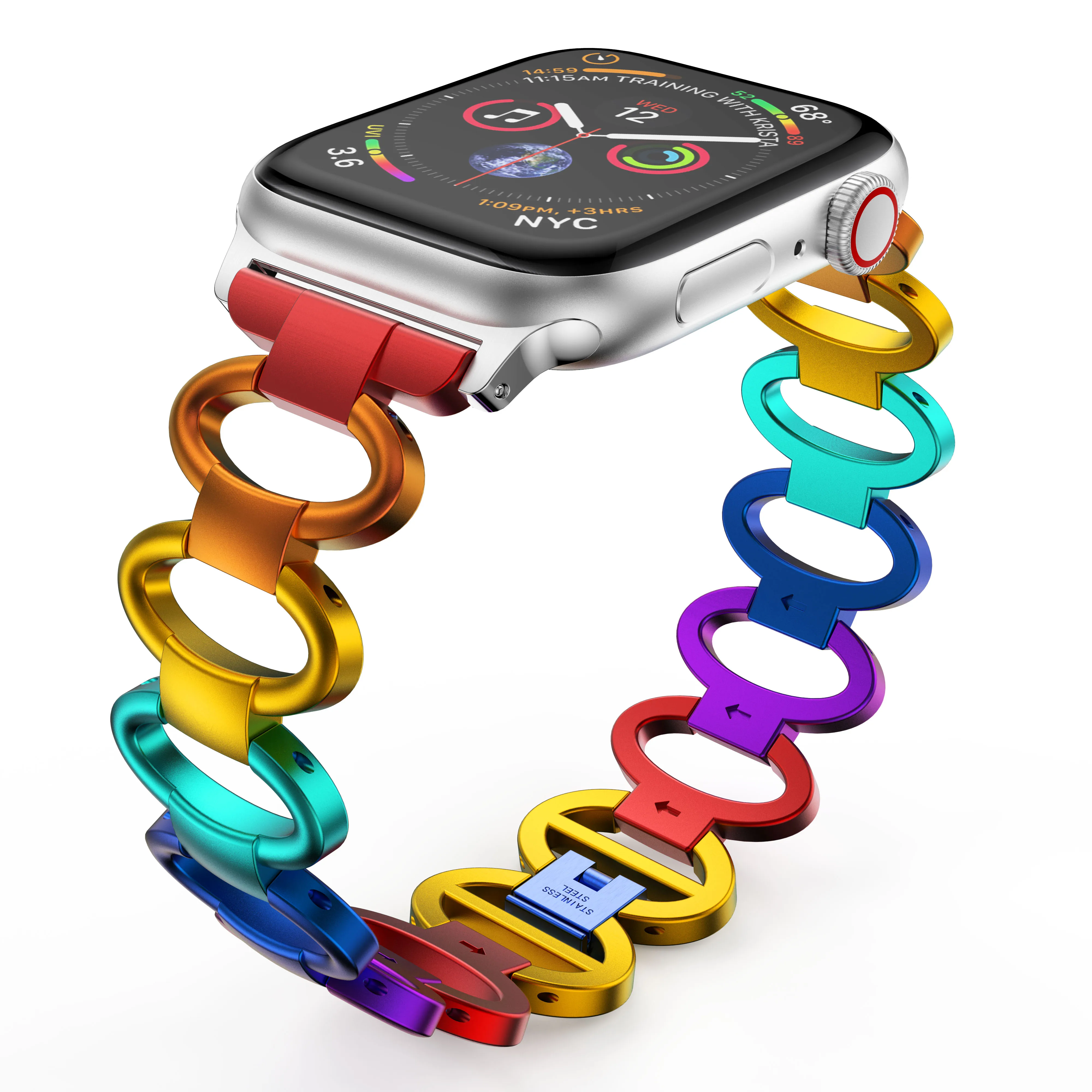 Ремешок для часов Apple watch 5 4 3 2 1 38 мм 40 42 44 браслет женщин из нержавеющей стали