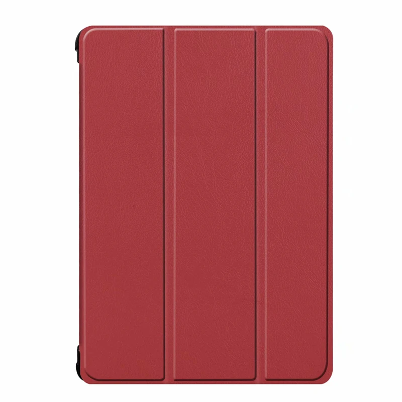 P10 -Wine Red Кожаный чехол для lenovo tab P10 TB-X705F TB-X705L 10,1 ''Тонкий Стенд складной чехол для lenovo tab p10 чехол+ подарок - Цвет: P10 -Wine Red