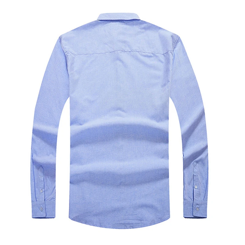 Мужская рубашка, размеры 5XL 6XL 7XL 8XL, большой размер, высокое качество, хлопок, свободная рубашка, мужская деловая повседневная одежда, синий светильник, синий цвет