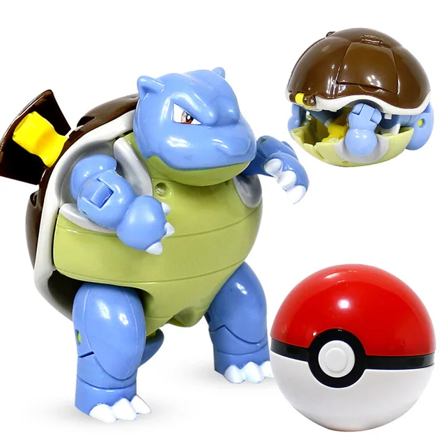 Genuine Pokemon Toy Set Toy Pocket Monster Pikachu Charmander  Mewtwo Lunala Scroll Action Figure Anime Model Children's Toys Jenny Turtle