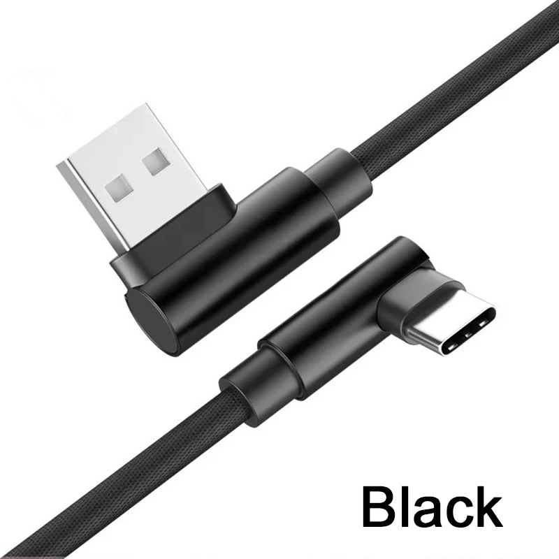 Black Мобильные телефоны USB кабели микро-usb кабель usb type C кабель Быстрая Зарядка адаптер для iPhone samsung huawei usb-c tpye-c шнур - Цвет: Black