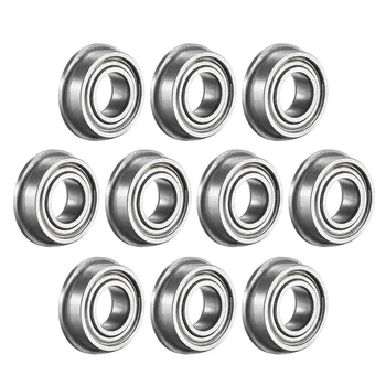 

uxcell 10pcs FR166ZZ Flange Ball Bearing 3/16" x 3/8" x 1/8" inch Double Metal Shielded (GCr15) Chrome Steel Bearings