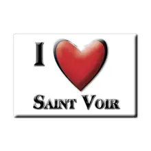 Aimant SAINT VOIR lodestone ÎLE DE FRANCE (3) FRANCE aimant frigo SOUVENIR j'aime cadeau