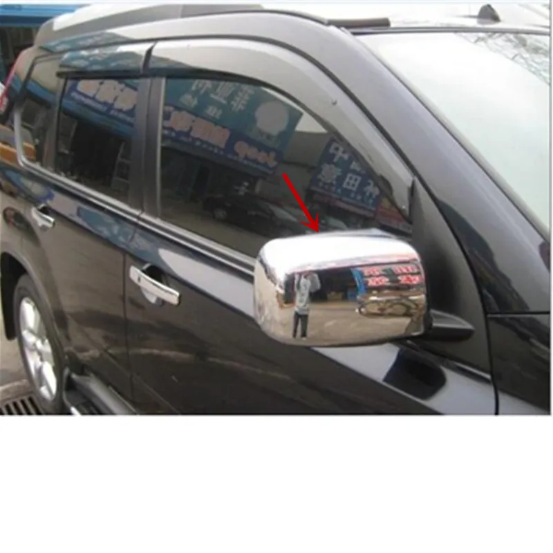 Автомобильный-Стайлинг для Nissan X-Trail X Trail T31 2008-2013 ABS Хромированная Боковая дверь заднего вида зеркала Накладка для моделирования автомобиля 2 шт