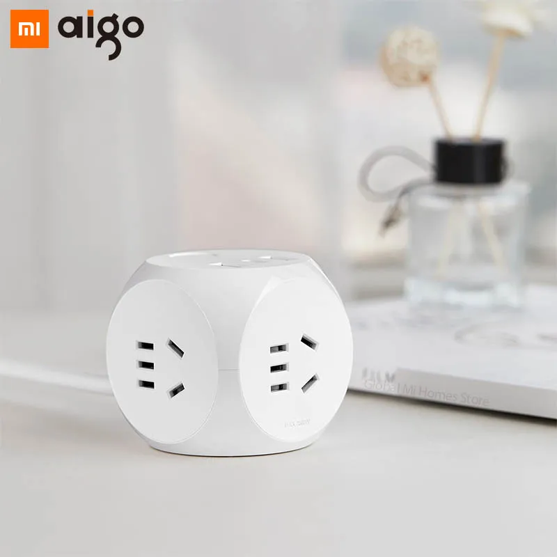 Xiaomi Youpin AIGO Magic cube розетка с адаптером питания три национальных стандартных порта два usb порта и один type-C 3