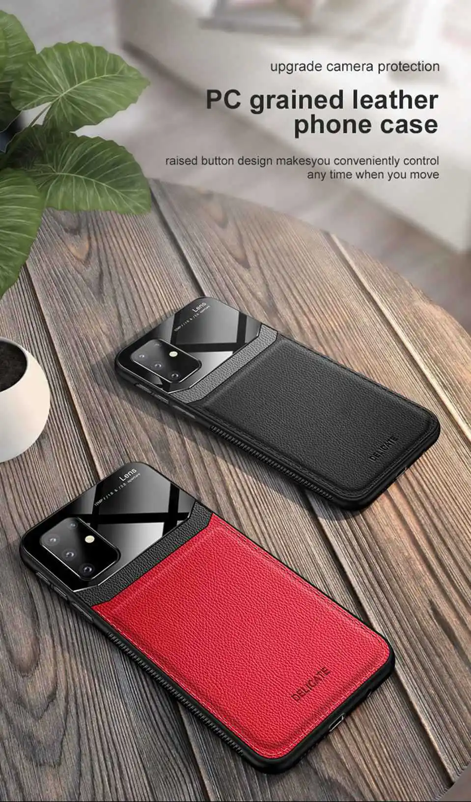 Case For Samsung Galaxy S20 Ultra S10 S9 S8 Plus Cover Bumper Leather Phone Case For Samsung A51 A71 Note 10 Plus 9 8 M30S Funda (1)