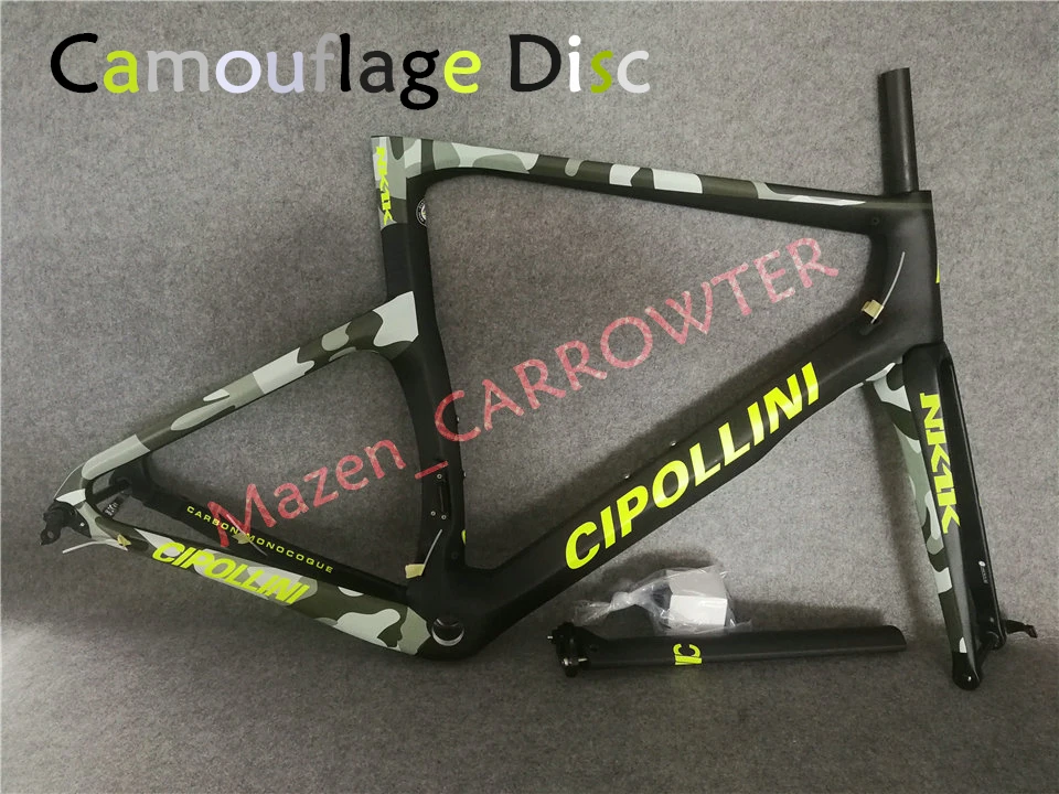 Серый камуфляж T1100 3K матовый NK1K диск карбоновые рамы Cipollini карбоновый руль седло бутылки воды Клетки 50 мм диск колесная