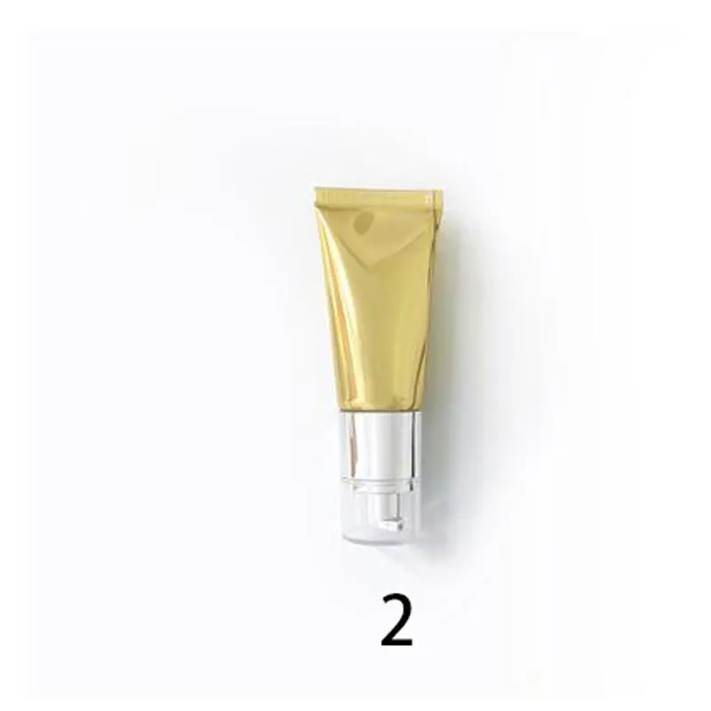 30ml Luxury Pump Bottle High Grade Cosmetic Soft Tube Golden Squeeze Sub-bottling Empty Storage Hose Acrylic Lid 50pcs/lot - Цвет: 2