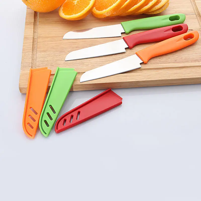 Vacclo 1 шт. ножи для очистки овощей из нержавеющей стали кухонные аксессуары цветной нож для фруктов Портативный нож для овощей кухонный нож случайный цвет