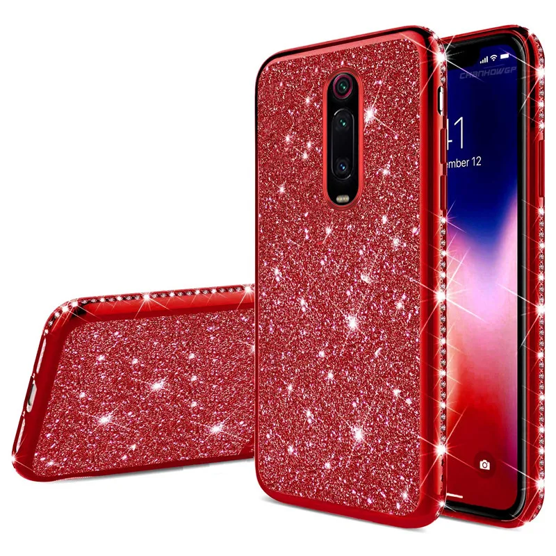 Роскошный Кристальный силиконовый чехол для Xiaomi Mi 9T Pro 9 SE A3 Lite, мягкий ТПУ чехол для redmi K20 Pro 7A redmi note 7 8 pro, бампер