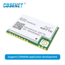 

CDSENET SX1262 LoRa Wireless RF Module 22dBm 915MHz SMD Transmitter Receiver IoT Electricity Monitor Security Alarm E22-900M22S